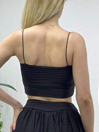 İp Askılı Crop Büstiyer