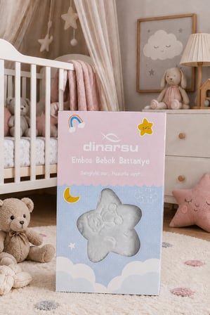 Dinarsu Embos Bebek Battaniyesi | 100x120 cm | Yumuşak, Sıcacık ve Konforlu