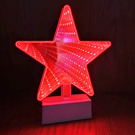 STAR LED LİGHT 3D TUNNEL LAMP 3D IŞIKLI YILDIZ USB+PİLLİ LED IŞIK YILDIZ DEKOR IŞIĞI YILBAŞI IŞIĞI