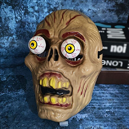 VIP HALLOWEEN HORROR MASK VIP CADILAR BAYRAMI KORKU MASKESİ GÖZLERİ OYNAYAN MASKE ŞEYTAN MASKESİ