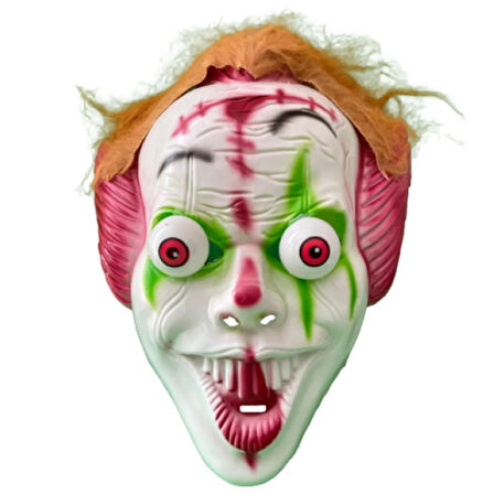 VIP CLOWN HALLOWEEN HORROR MASK VIP CADILAR BAYRAMI KORKU MASKESİ SARI SAÇLI KÖTÜ PALYAÇO MASKESİ