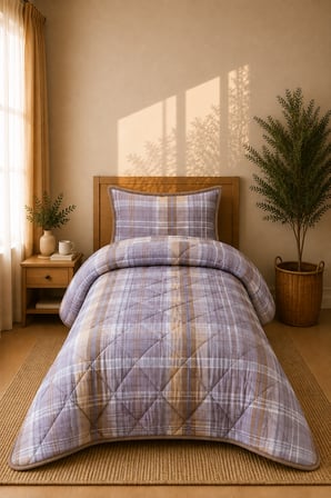 Merinos Tek Kişilik Comforter Yorgan Seti | 160x240 cm | Yumuşak Dokulu | Şık ve Konforlu