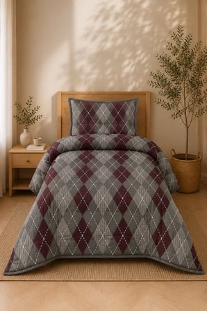 Merinos Tek Kişilik Comforter Yorgan Seti | 160x240 cm | Yumuşak Dokulu | Şık ve Konforlu