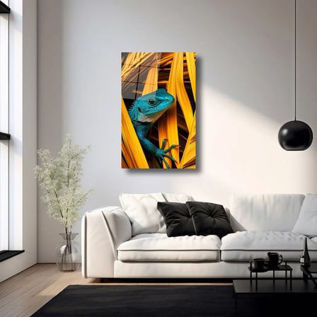 İguana Cam Tablo 35x50 cm