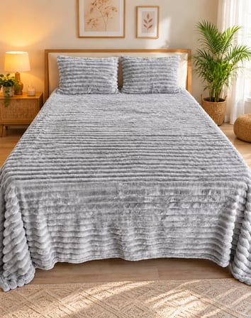 Bella Home Tek Kişilik Eterna Luxe Yatak Örtüsü | 180x240 cm | Yumuşak Dokulu | Zarif ve Şık Tasarım