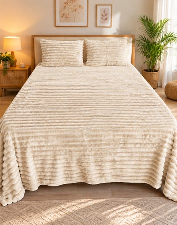 Bella Home Tek Kişilik Eterna Luxe Yatak Örtüsü | 180x240 cm | Yumuşak Dokulu | Zarif ve Şık Tasarım