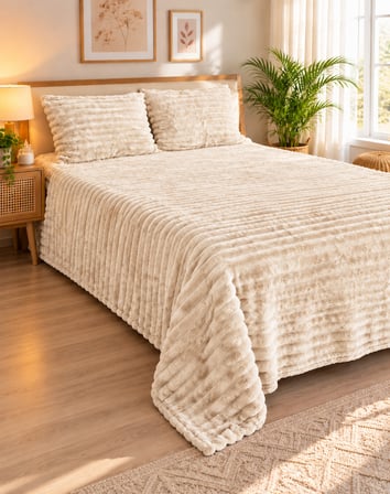 Bella Home Tek Kişilik Eterna Luxe Yatak Örtüsü | 180x240 cm | Yumuşak Dokulu | Zarif ve Şık Tasarım
