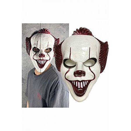 VIP PENNYWİSE HALLOWEEN PENNYWİSE MASK CADILAR BAYRAMI KATİL PALYAÇO KORKU MASKESİ PALYAÇO MASKESİ