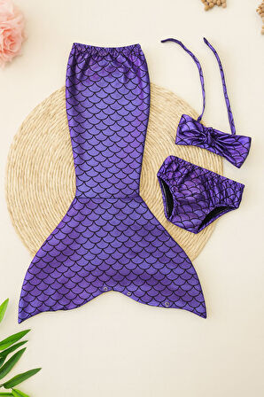 Deniz Kızı Kız Çocuk Kostüm Bikini Set - 4/12 Yaş - 31542