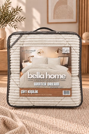 Bella Home Winter Dream Çift Kişilik Yorgan Seti | 195x215 cm | İnce, Hafif & Yumuşak | Şık Tasarım