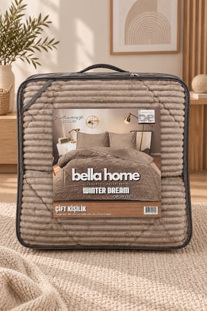 Bella Home Winter Dream Çift Kişilik Yorgan Seti | 195x215 cm | İnce, Hafif & Yumuşak | Şık Tasarım