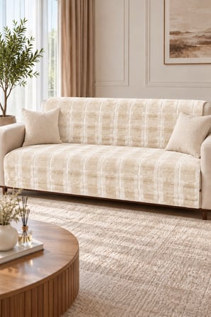 Bella Home 180x220 cm Peluş 3D Koltuk Örtüsü | Yumuşak Dokulu | Dekoratif, Şık ve Minimal Tasarım