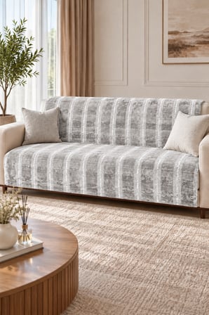 Bella Home 180x220 cm Peluş 3D Koltuk Örtüsü | Yumuşak Dokulu | Dekoratif, Şık ve Minimal Tasarım