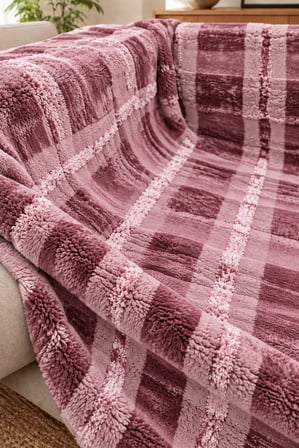 Bella Home 180x220 cm Peluş 3D Koltuk Örtüsü | Yumuşak Dokulu | Dekoratif, Şık ve Minimal Tasarım
