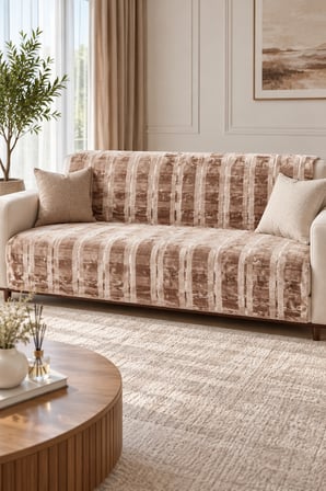 Bella Home 180x220 cm Peluş 3D Koltuk Örtüsü | Yumuşak Dokulu | Dekoratif, Şık ve Minimal Tasarım