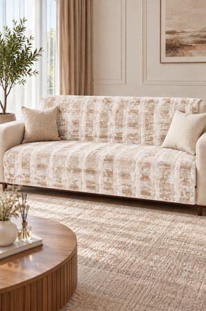 Bella Home 180x220 cm Peluş 3D Koltuk Örtüsü | Yumuşak Dokulu | Dekoratif, Şık ve Minimal Tasarım