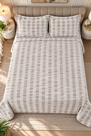 Bella Home Henna Çift Kişilik Yatak Örtüsü | 240x260 cm | Peluş Dokulu, Yumuşak, Zarif ve Modern Tasarım