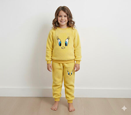 Peluş Kız Çocuk Takım - 2/9 Yaş - 31550