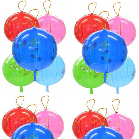 25 PCS RGB PUNCH BALLOON 25 ADET YÜKSEK KALİTE LASTİKLİ BALON PUNCH 45 CM BALON BASKILI İTALYAN MALI