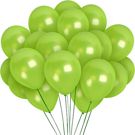 25 ADET VIP KALİTE PARLAK METALİK YEŞİL BALON HELYUM GAZI UYUMLUDUR SHINY METALLIC GREEN BALLOON