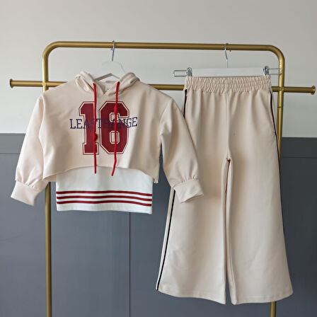 Oversize 3 Parça Kız Çocuk Takım - 5/14 Yaş - 31557