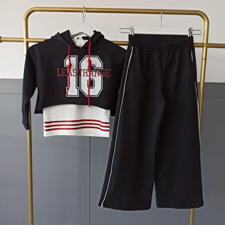 Oversize 3 Parça Kız Çocuk Takım - 5/14 Yaş - 31557