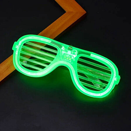 CHRİSTMAS GREEN LED LİGHT PARTY GLASSES YEŞİL LED IŞIKLI GÖZLÜK YILBAŞI PARTİ GÖZLÜĞÜ PANJUR GÖZLÜK