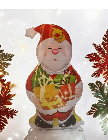 YILBAŞI FOLYO BALON NOEL BABA AYAKTA DURAN MERRY CHİRSTMAS 119 CM