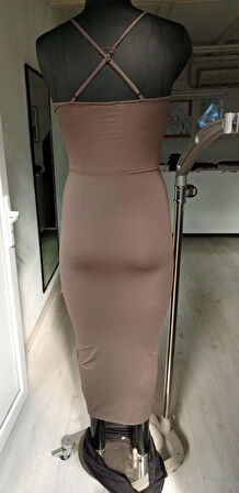 Kadın Elbise Poliamid Büzgülü