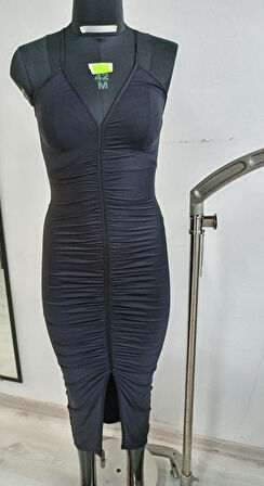 Kadın Elbise Poliamid Büzgülü