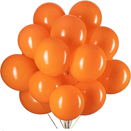 25 PCS VIP SHINY METALLIC ORANGE BALLOON VIP KALİTE PARLAK METALİK TURUNCU BALON HELYUM GAZI UYUMLU