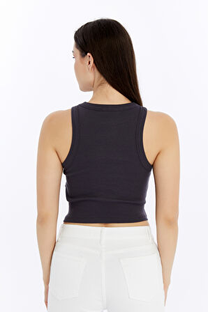 Kadın 3 Lü Fitilli Halter Yaka Crop Atlet