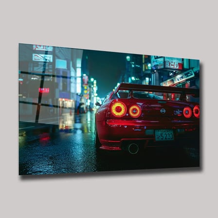 Nissan Skyline GTR R34 Cam Tablo 35x50 cm