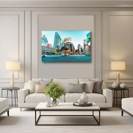 Tokyo Shibuya Kavşağı Cam Tablo 35x50 cm