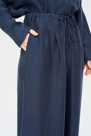 Kadın Beli Ve Paçası Lastikli Kargo Pantolon