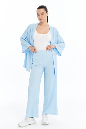 Kadın Bürümcük Kimono Pantolon Takım