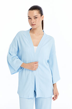 Kadın Bürümcük Kimono Pantolon Takım