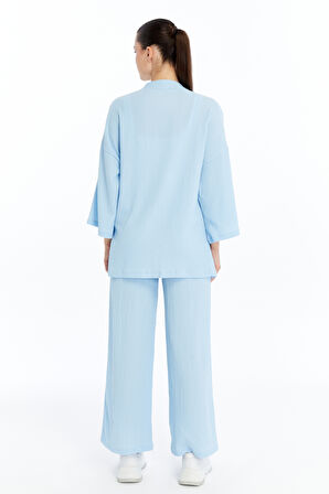 Kadın Bürümcük Kimono Pantolon Takım