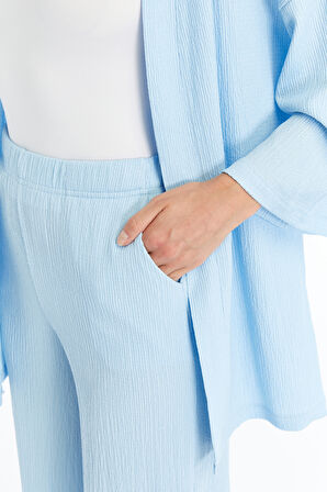 Kadın Bürümcük Kimono Pantolon Takım