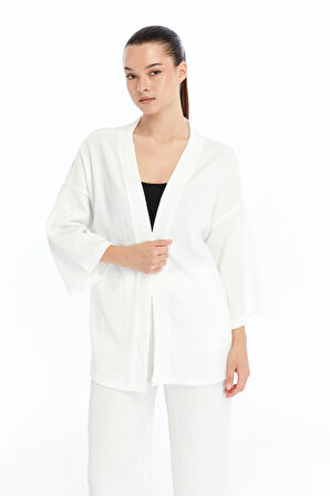 Kadın Bürümcük Kimono Pantolon Takım