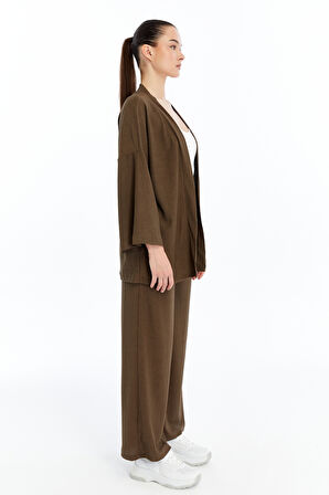 Kadın Bürümcük Kimono Pantolon Takım