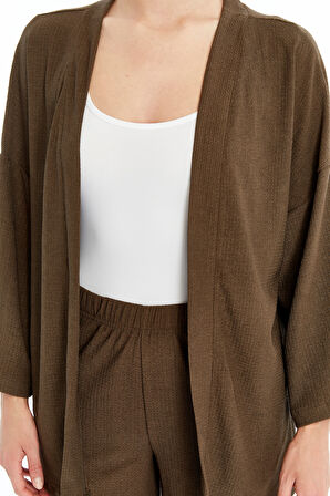 Kadın Bürümcük Kimono Pantolon Takım