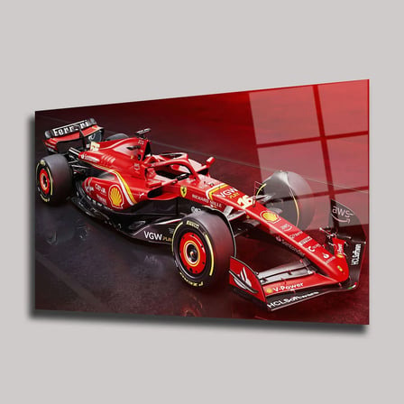 Ferrari F1 No 16 Charles Leclerc Cam Tablo – Yarış Dekoru 35x50 cm