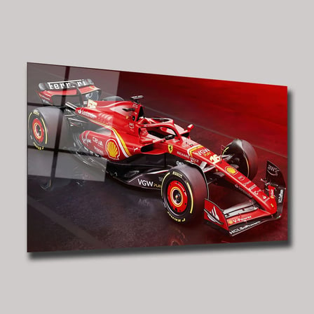 Ferrari F1 No 16 Charles Leclerc Cam Tablo – Yarış Dekoru 35x50 cm