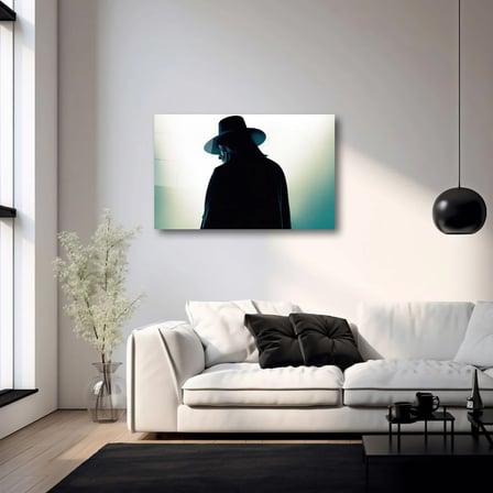 V for Vendetta Guy Fawkes Maskesi Cam Tablo 35x50 cm