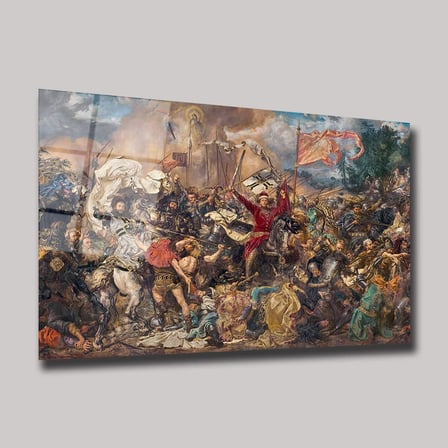 Grunwald Savaşı Jan Matejko Cam Tablo 35x50 cm
