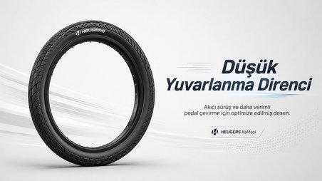 Heugers Rubena ZIRRA 20x2.25 Ön ve Arka İç-Dış Lastik Seti (Kalın Sibop)