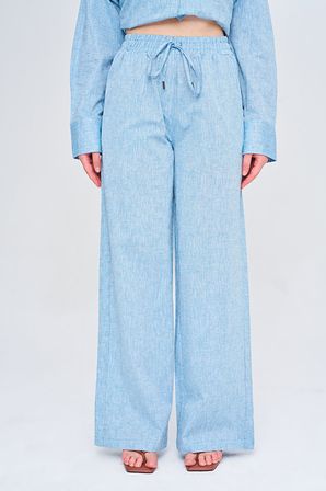Kadın Düz Renk Wide Leg Pantolon