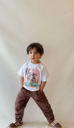 Oversize Erkek Çocuk Gabardin Takım - 3/10 Yaş - 31740
