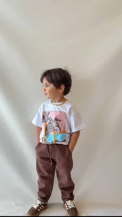 Oversize Erkek Çocuk Gabardin Takım - 3/10 Yaş - 31740